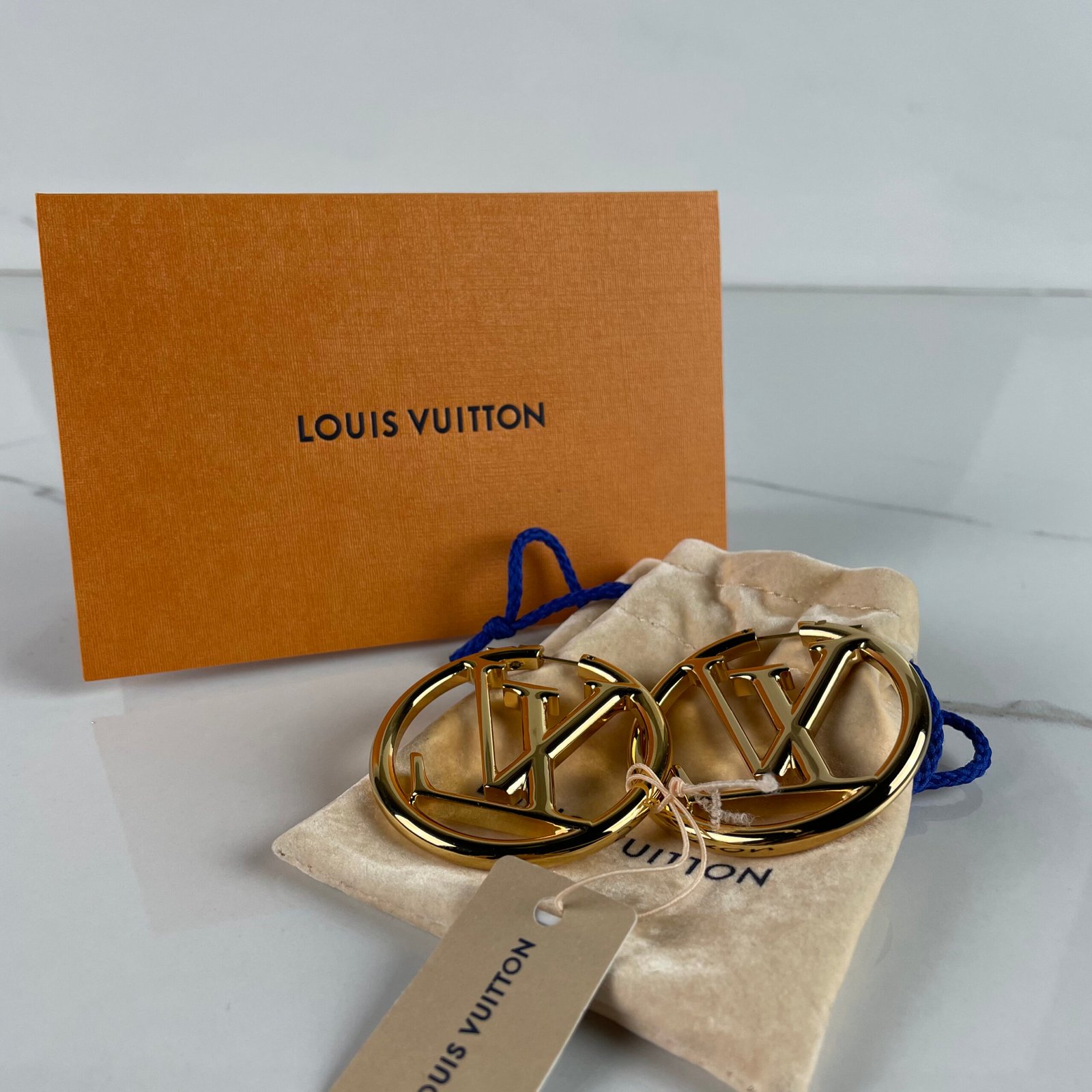 LOUIS VUITTON Louise Hoop Earrings – Image 2
