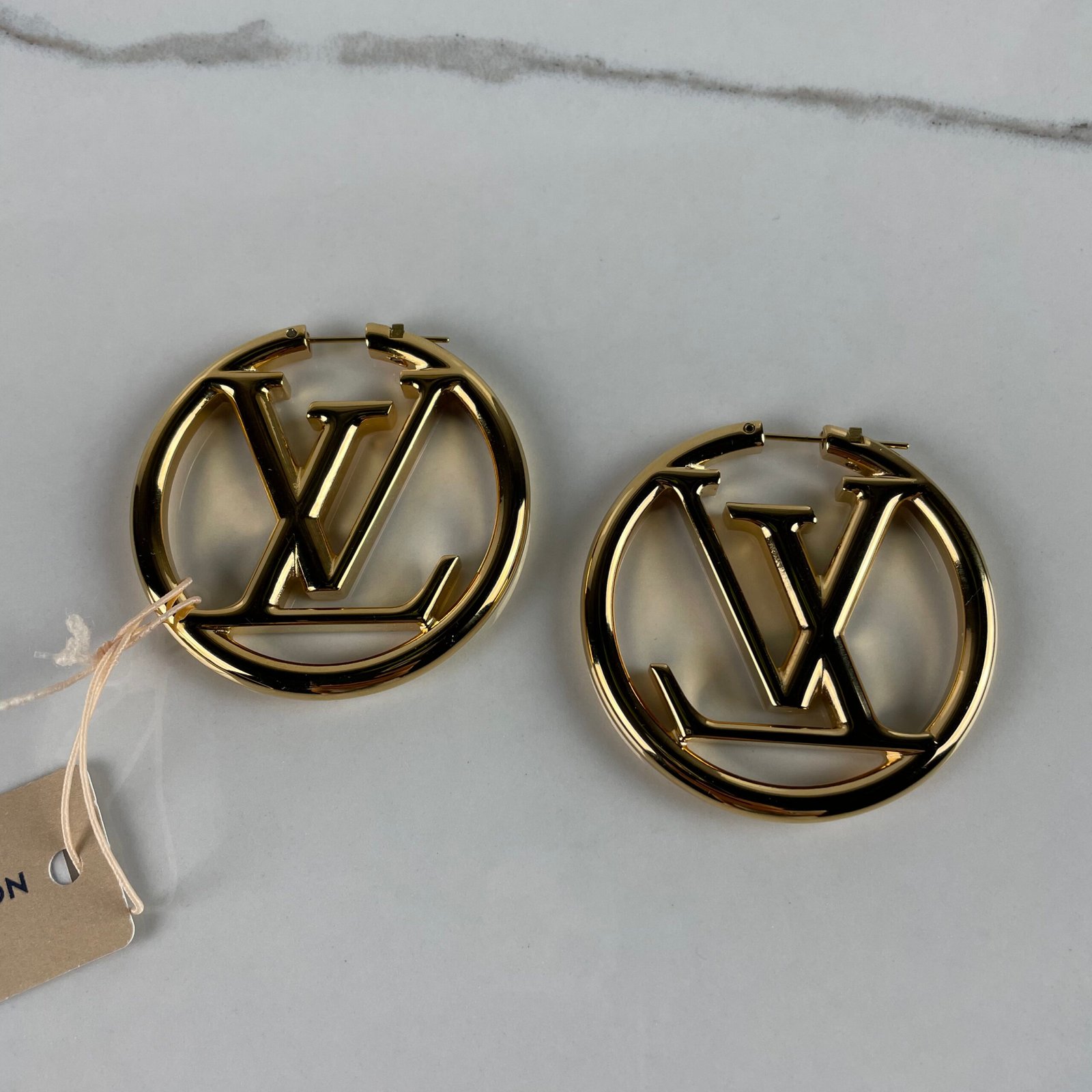 LOUIS VUITTON Louise Hoop Earrings – Image 4