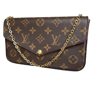 Louis Vuitton Pochette Félicie en toile Monogram avec chaîne dorée