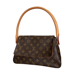Louis Vuitton Looping PM (Mini Looping) en toile Monogram avec poignée en cuir vachetta